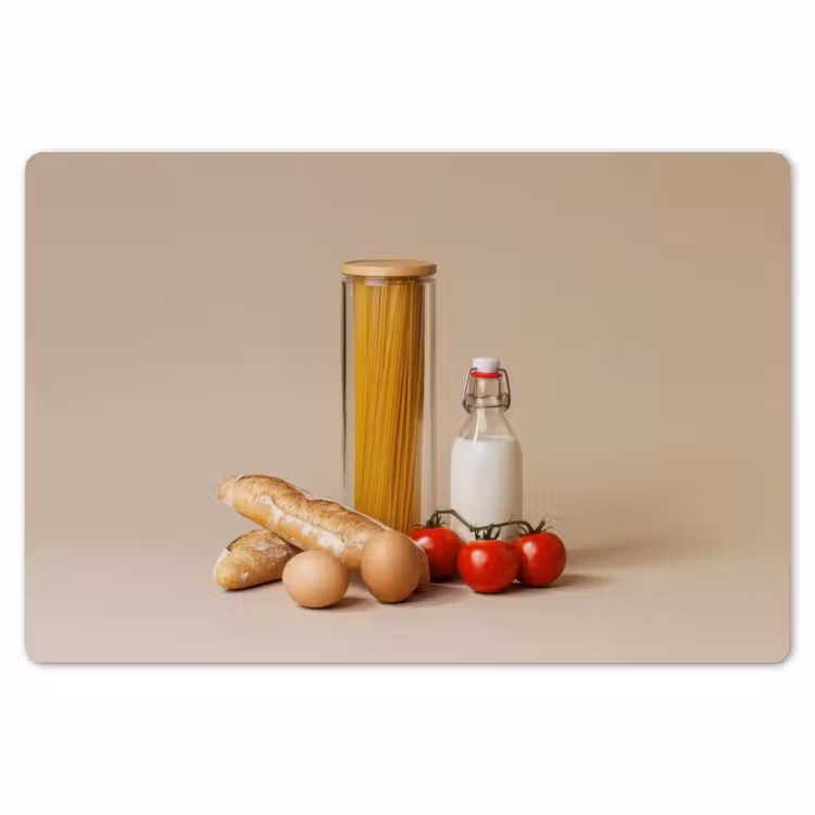 Placemat - 6 stuks - Spaghetti - Melk - Tomaten - Eieren - Brood — 7
