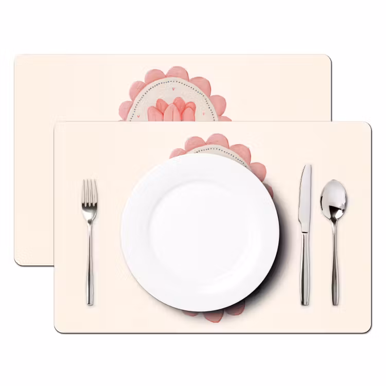 Placemat - 6 stuks - Tulp - Lijst - Ovaal - Illustratie — 2