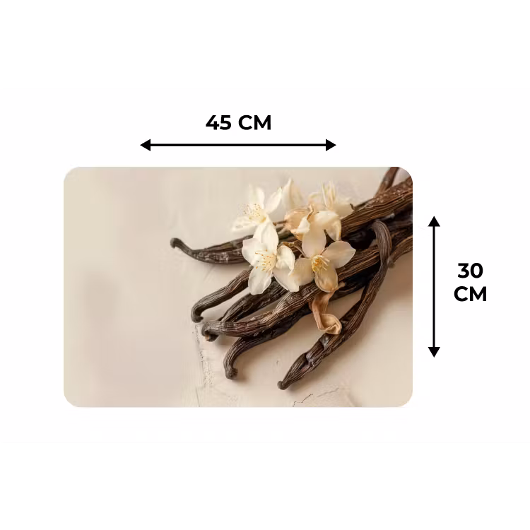 Placemat - 6 stuks - Vanille - Bloemen - Beige — 3