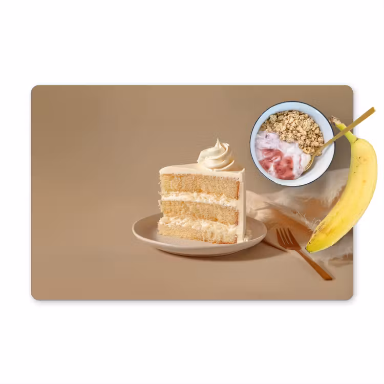 Placemat - 6 stuks - Vanilletaart - Cake - Romig — 1