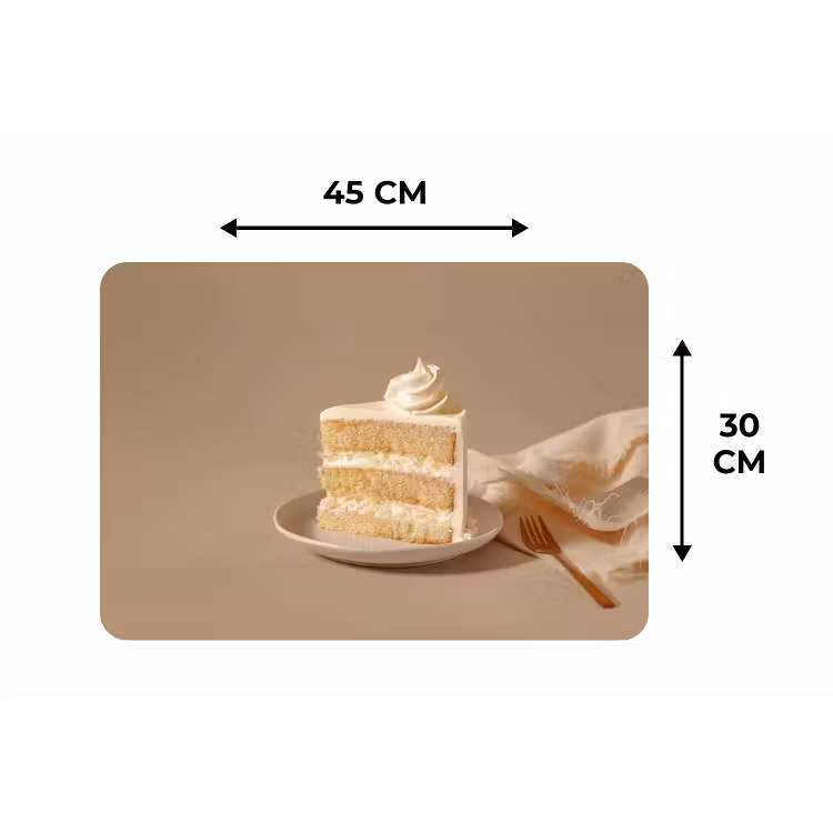 Placemat - 6 stuks - Vanilletaart - Cake - Romig — 3