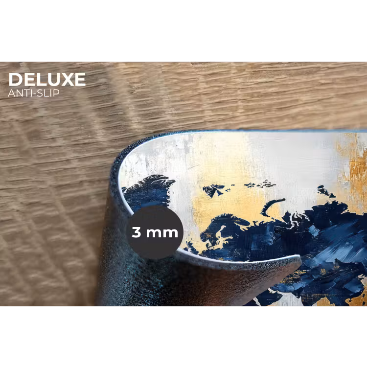 Placemat - 6 stuks - Wereldkaart - Blauw - Abstract — 4
