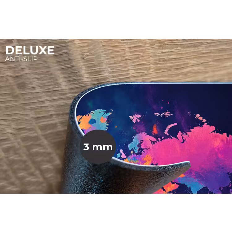 Placemat - 6 stuks - Wereldkaart - Kleurrijk - Graffiti — 4