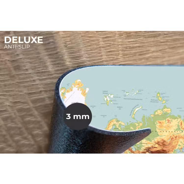 Placemat - 6 stuks - Wereldkaart - Realistisch - Blauw — 4