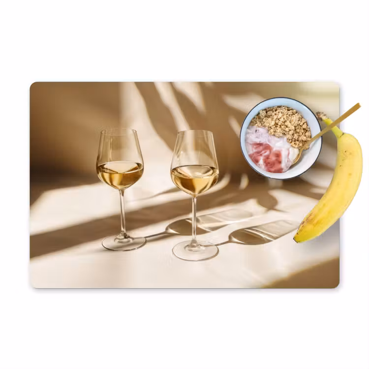 Placemat - 6 stuks - Wijn - Wijnglazen - Wit — 1