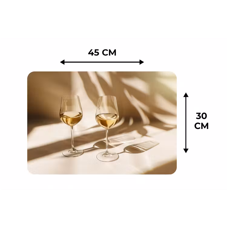 Placemat - 6 stuks - Wijn - Wijnglazen - Wit — 3