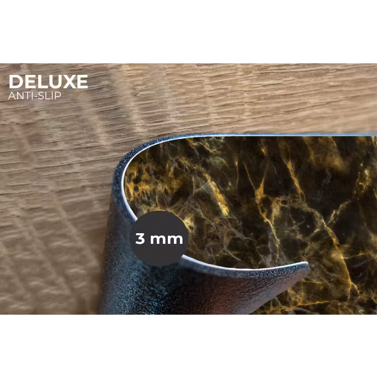 Placemat - 6 stuks - Zwart - Marmer - Goud — 4