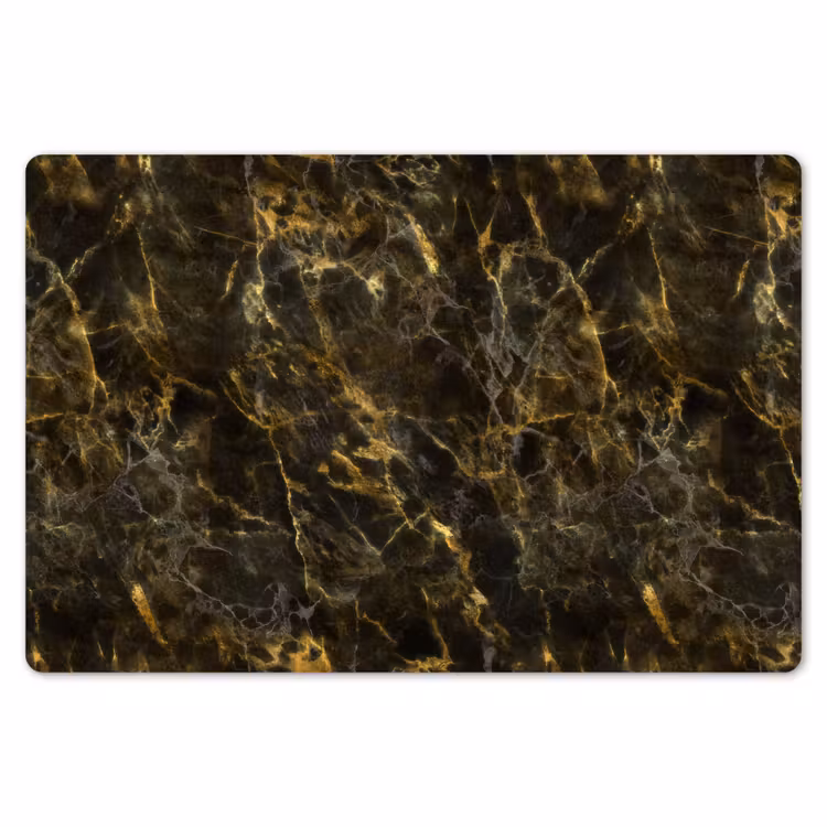 Placemat - 6 stuks - Zwart - Marmer - Goud — 7
