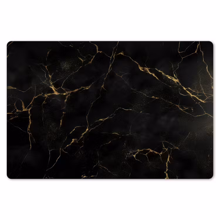 Placemat - 6 stuks - Zwart marmer - Gouden aders - Klassiek — 7