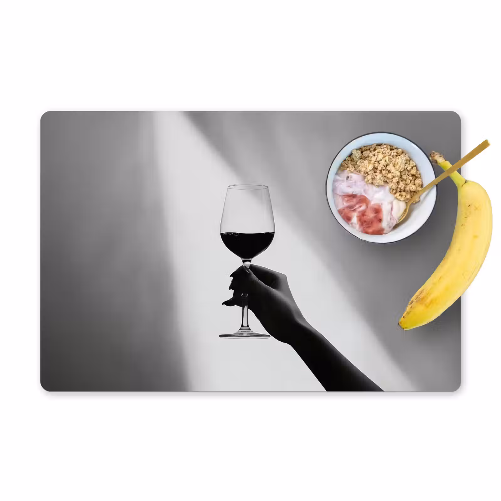 Placemat - 6 stuks - Lichtinval - Wijn - Rood - Glas — 1