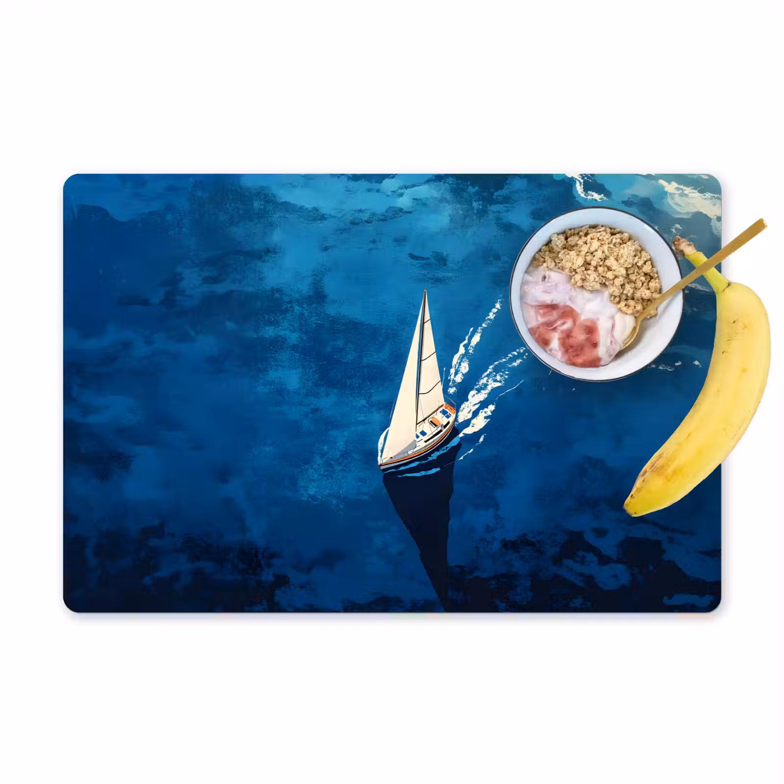 Placemat - 6 stuks - Zeilboot - Water - Abstract - Schaduw — 1