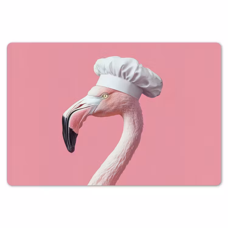 Placemat - 6 stuks - Flamingo - Roze - Koksmuts - Vogel — 7