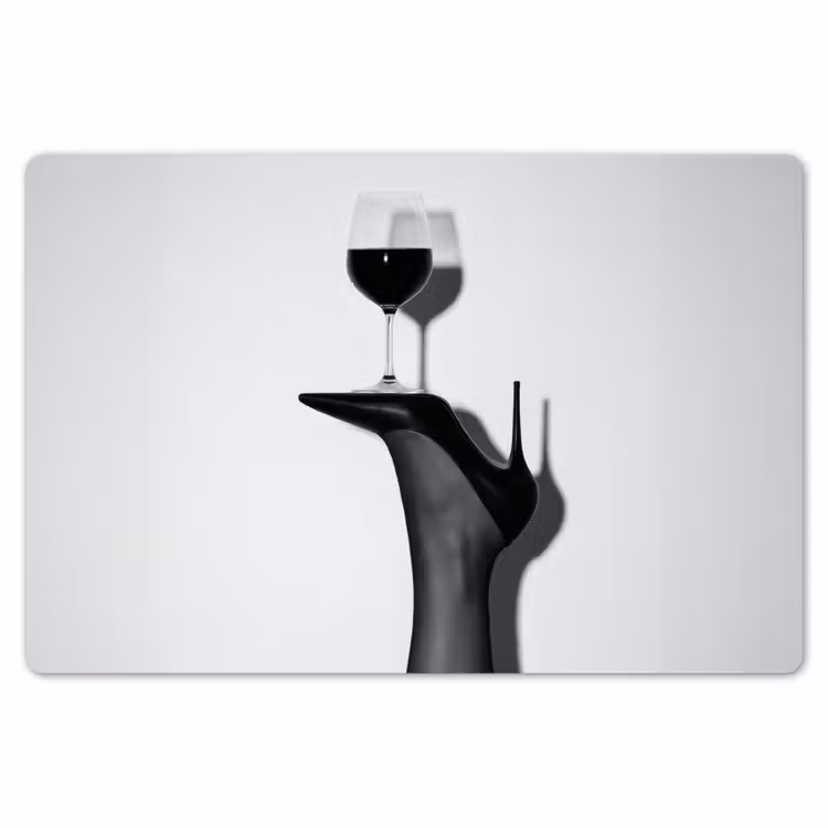 Placemat - 6 stuks - Hak - Wijn - Minimalistisch - Zwart — 7