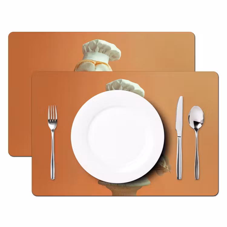Placemat - 6 stuks - Kerkuil - Koksmuts - Oranje - Vogel — 2