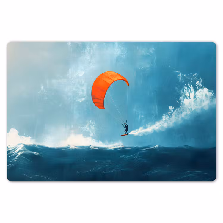 Placemat - 6 stuks - Kitesurfer - Oranje - Zee - Lucht — 7