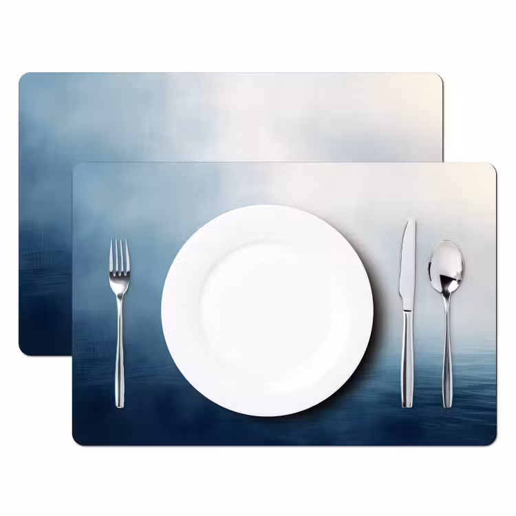 Placemat - 6 stuks - Meeuw - Wit - Zee - Mistig — 2