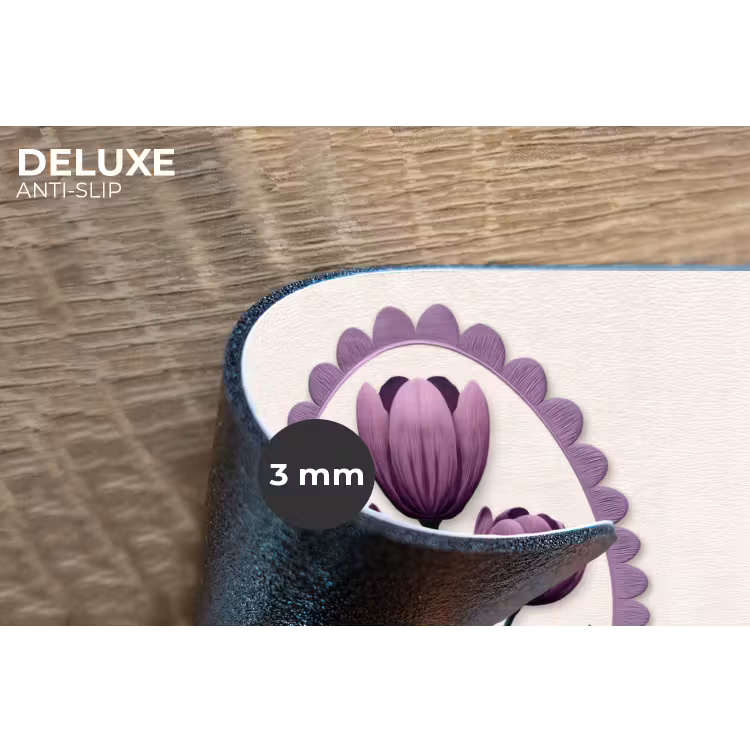 Placemat - 6 stuks - Tulpen - Paars - Lijst - Bladeren — 4
