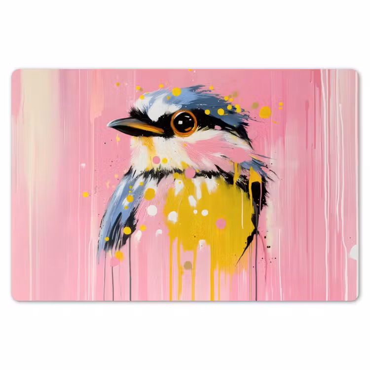 Placemat - 6 stuks - Vogel - Roze - Geel - Blauw — 7