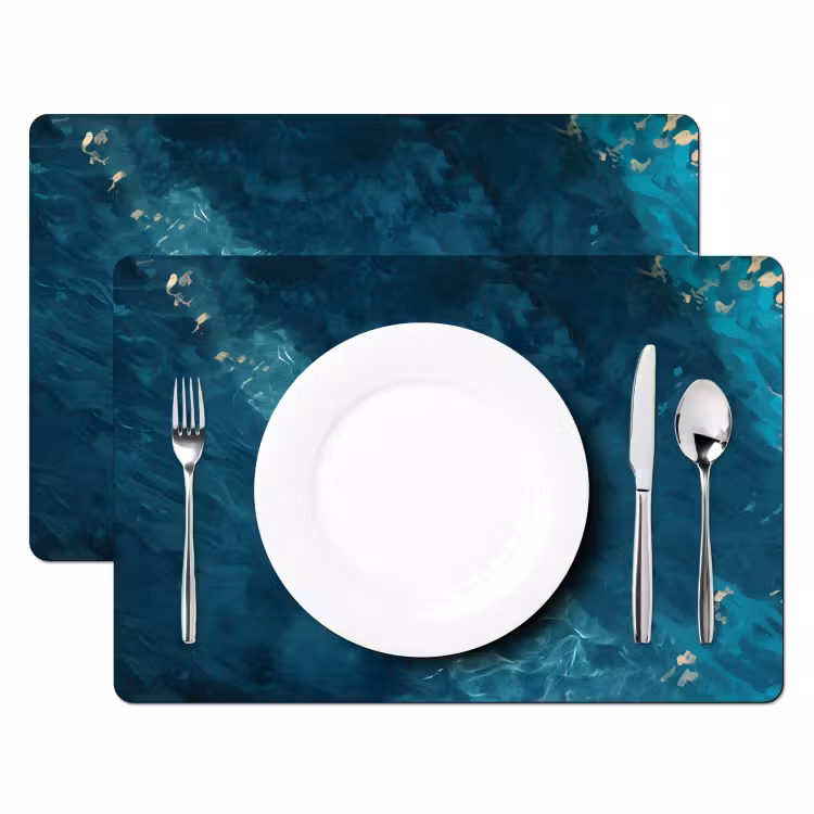 Placemat - 6 stuks - Vrouw - Water - Bikini - Oranje — 2