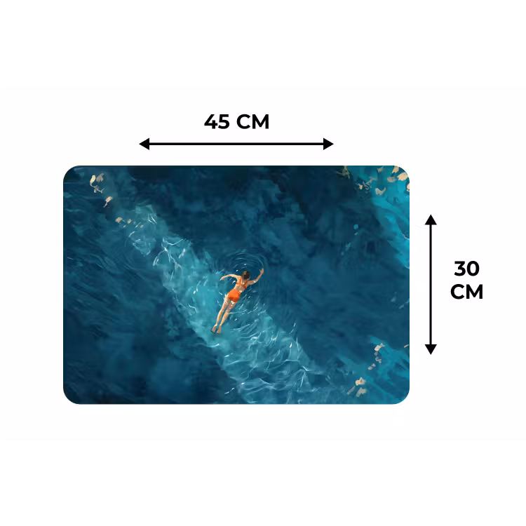 Placemat - 6 stuks - Vrouw - Water - Bikini - Oranje — 3