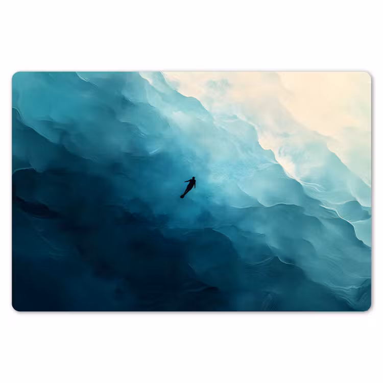 Placemat - 6 stuks - Zee - Silhouet - Abstract - Blauw — 7