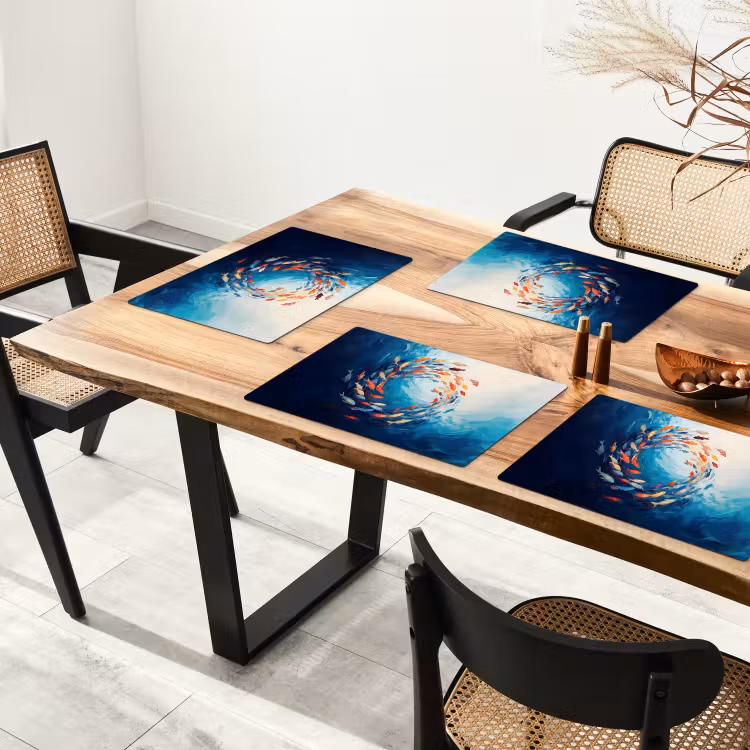 Placemat - 6 stuks - Zee - Vissen - Kleurrijk - Dynamisch — 5