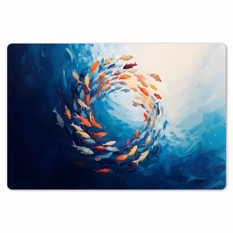 Placemat - 6 stuks - Zee - Vissen - Kleurrijk - Dynamisch — 7