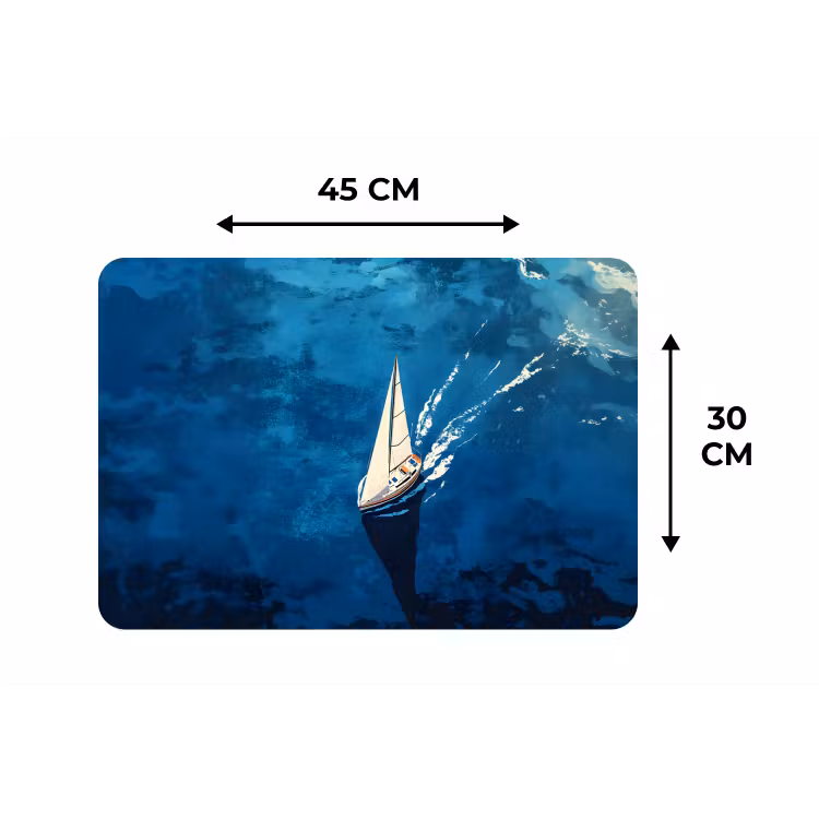 Placemat - 6 stuks - Zeilboot - Water - Abstract - Schaduw — 3