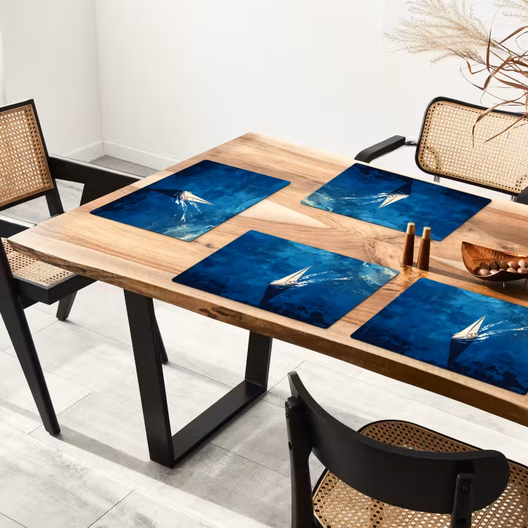 Placemat - 6 stuks - Zeilboot - Water - Abstract - Schaduw — 5