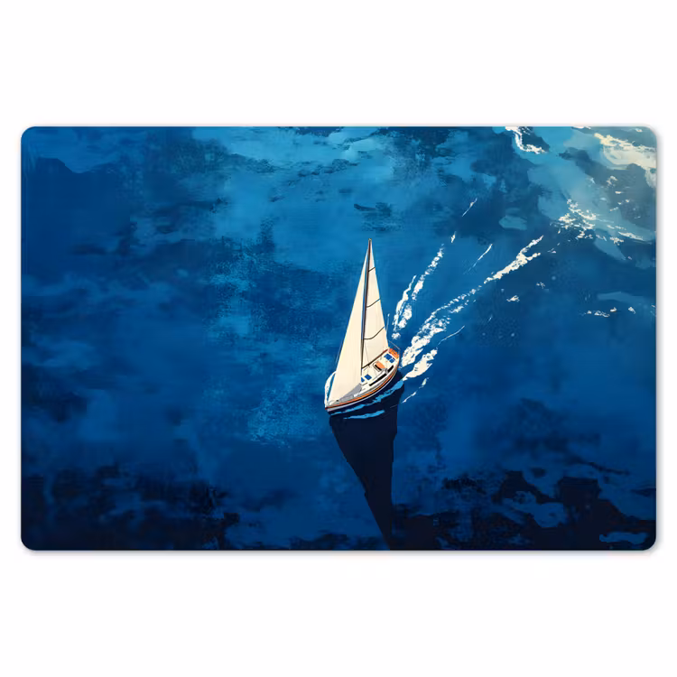 Placemat - 6 stuks - Zeilboot - Water - Abstract - Schaduw — 7