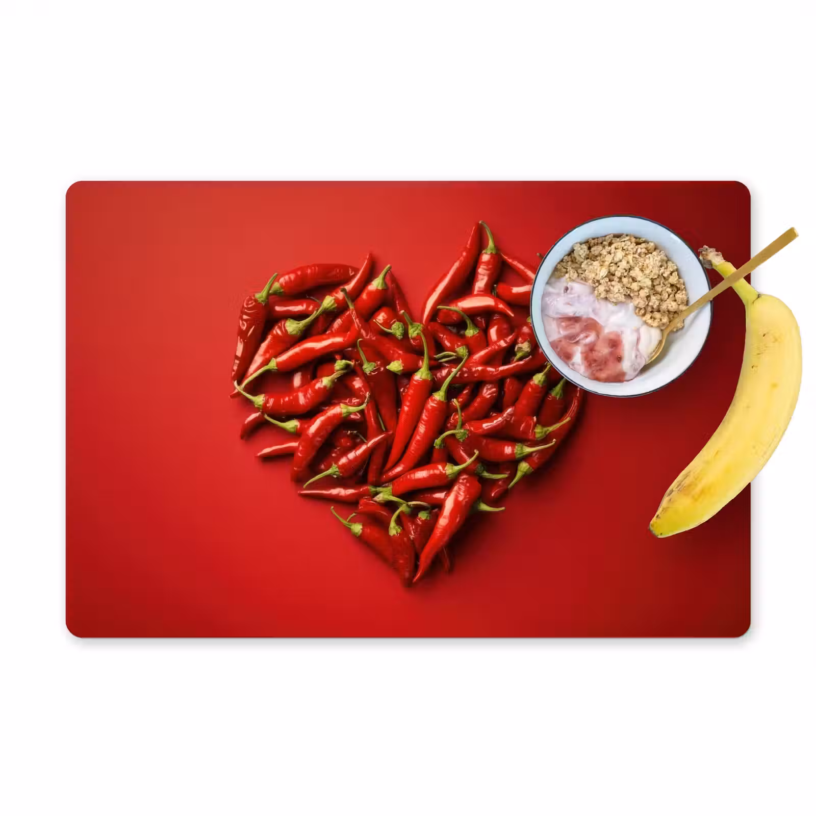 Placemat - 6 stuks - Pepers - Rood - Hart — 1