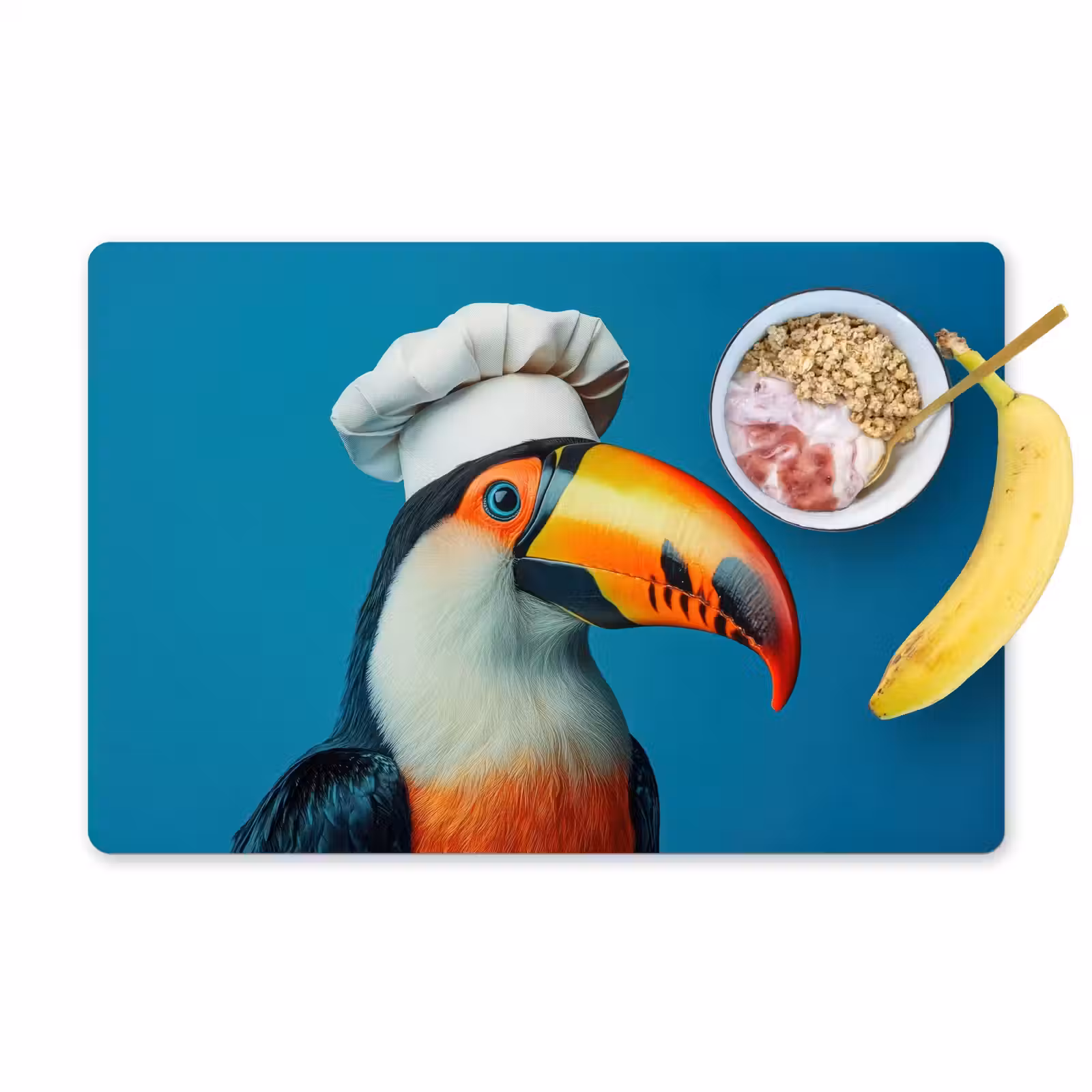 Placemat - 6 stuks - Toekan - Papegaai - Vogel - Koksmuts — 1