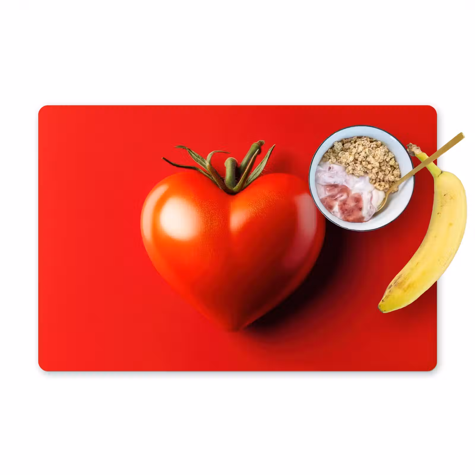 Placemat - 6 stuks - Tomaat - Rood - Hart — 1