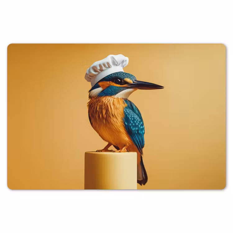 Placemat - 6 stuks - Ijsvogel - Pilaar - Koksmuts - Vogel — 7