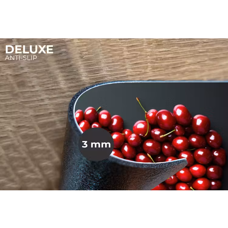 Placemat - 6 stuks - Kersen - Hart - Rood - Zwart — 4