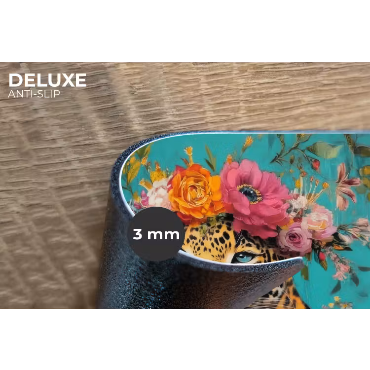 Placemat - 6 stuks - Luipaard - Bloemen - Kroon — 4