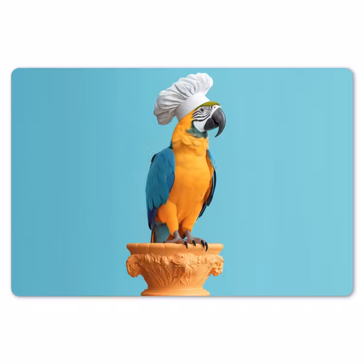 Placemat - 6 stuks - Papegaai - Koksmuts - Grappig - Vogel — 7