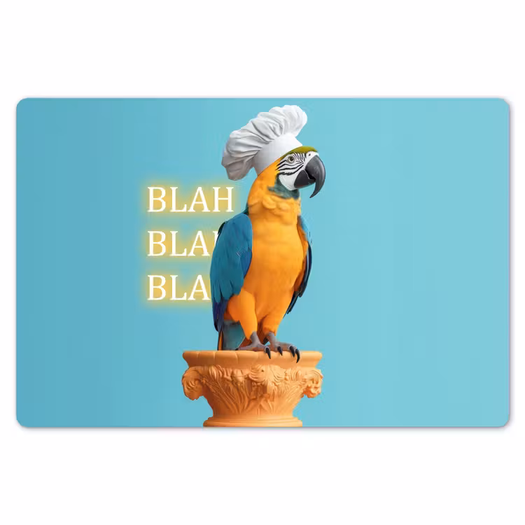 Placemat - 6 stuks - Papegaai - Koksmuts - Quote - Neon — 7