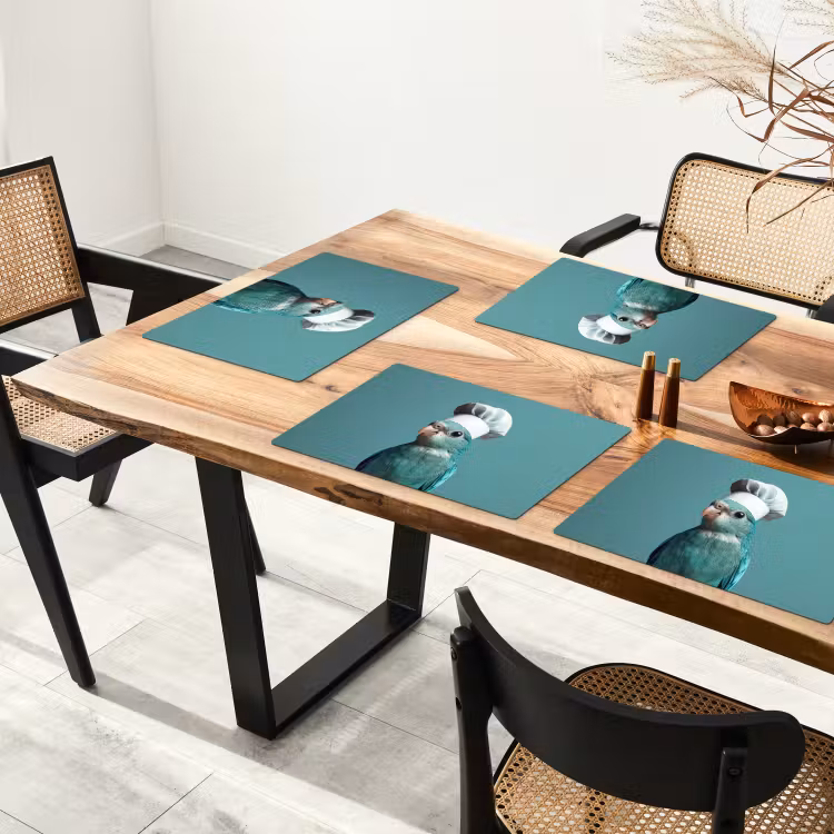 Placemat - 6 stuks - Parkiet - Vogel - Koksmuts - Cute — 5
