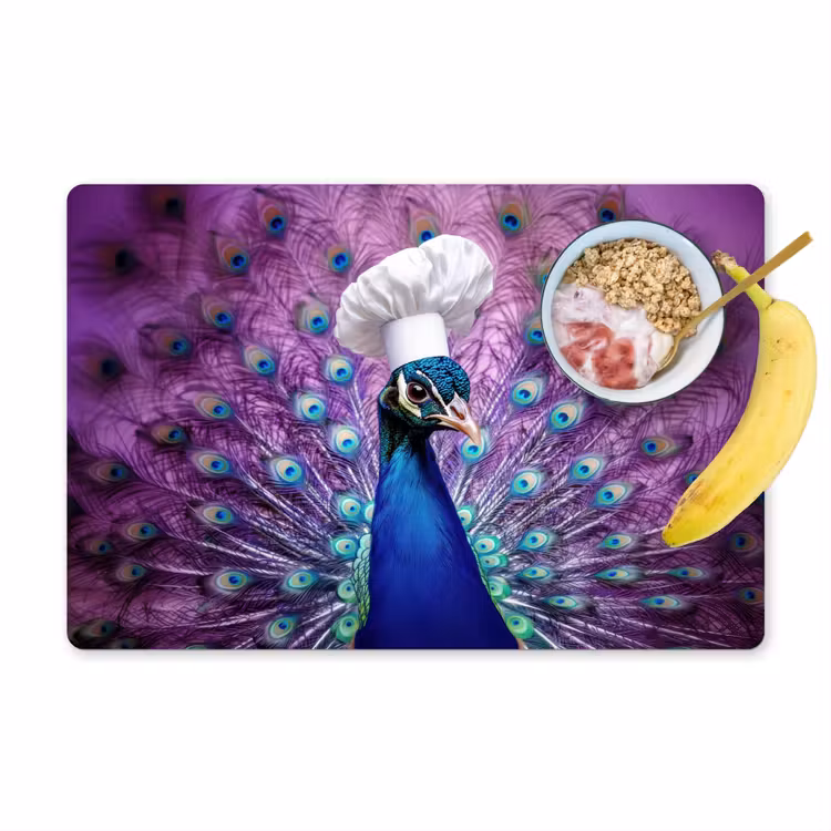 Placemat - 6 stuks - Pauw - Koksmuts - Cool - Paars — 1