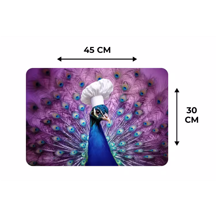 Placemat - 6 stuks - Pauw - Koksmuts - Cool - Paars — 3