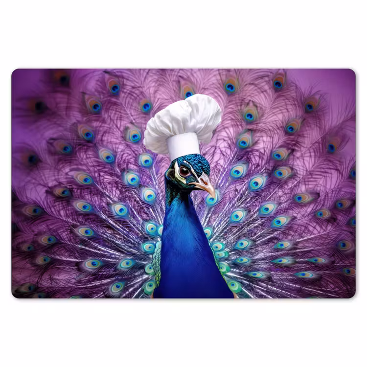 Placemat - 6 stuks - Pauw - Koksmuts - Cool - Paars — 7