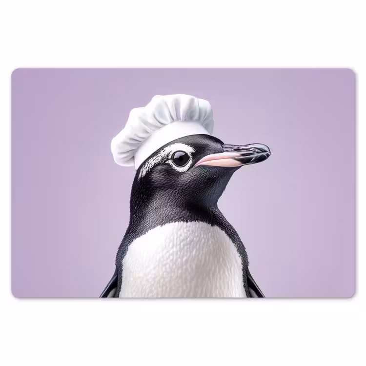 Placemat - 6 stuks - Pinguïn - Koksmuts - Lief - Paars — 7