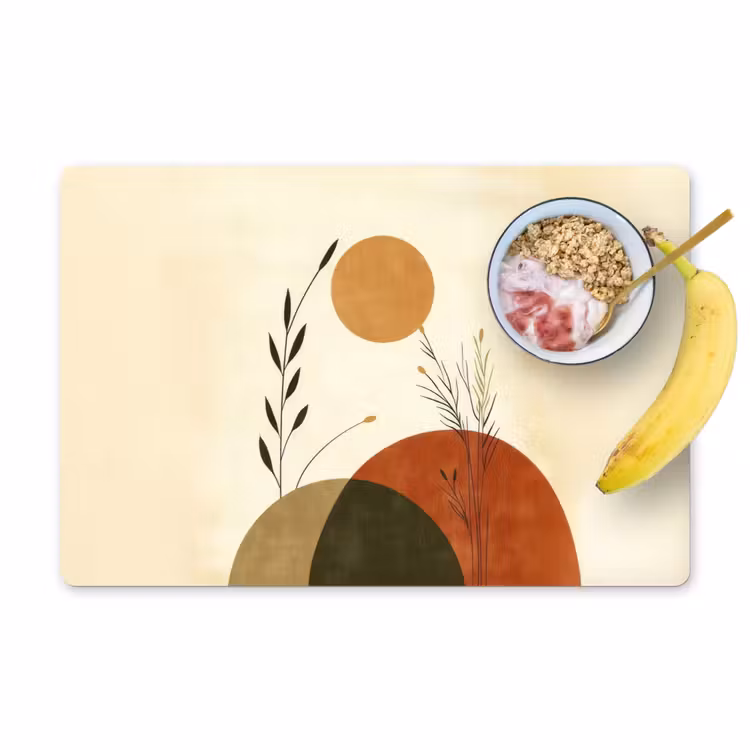 Placemat - 6 stuks - Planten - Abstract - Vormen — 1