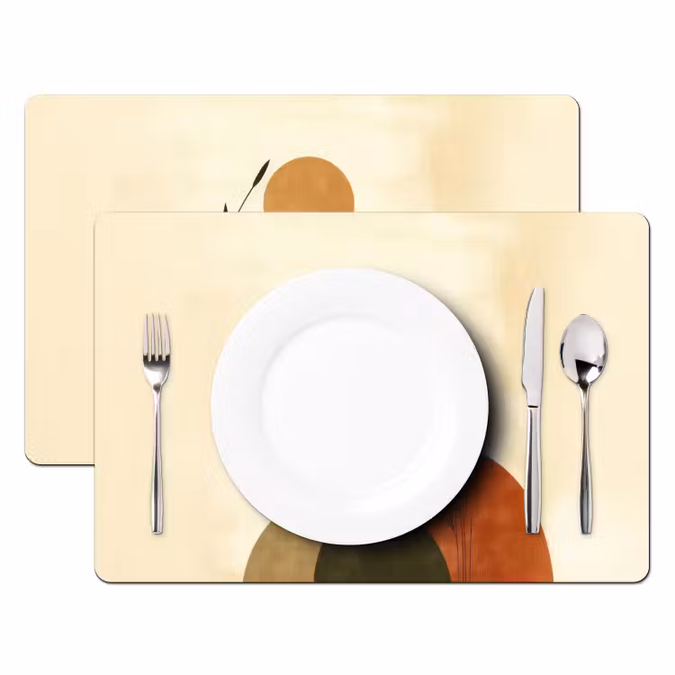 Placemat - 6 stuks - Planten - Abstract - Vormen — 2