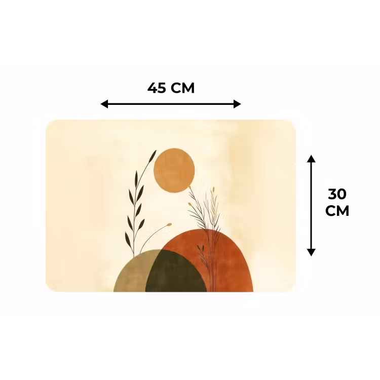 Placemat - 6 stuks - Planten - Abstract - Vormen — 3