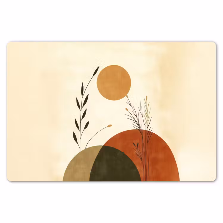 Placemat - 6 stuks - Planten - Abstract - Vormen — 7