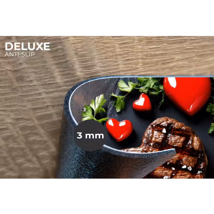 Placemat - 6 stuks - Steak - Hart - Bestek — 4