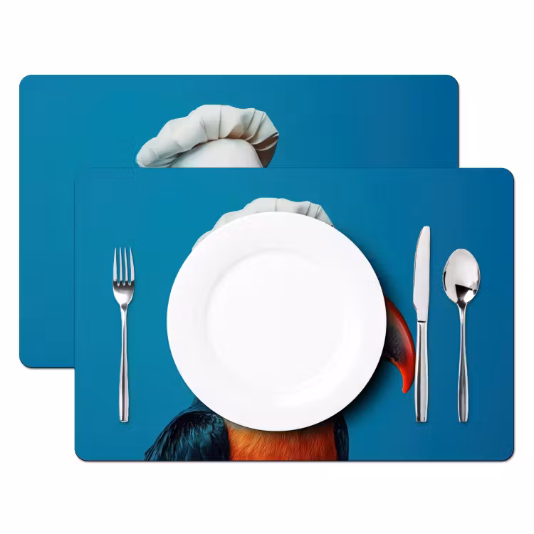 Placemat - 6 stuks - Toekan - Papegaai - Vogel - Koksmuts — 2