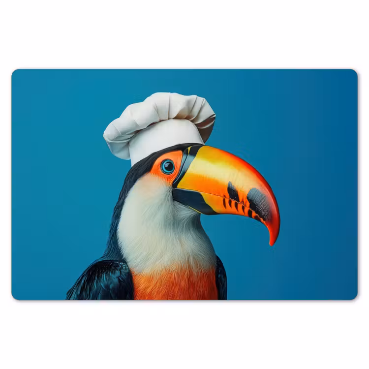 Placemat - 6 stuks - Toekan - Papegaai - Vogel - Koksmuts — 7
